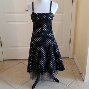Black and white polka dot dress size XL